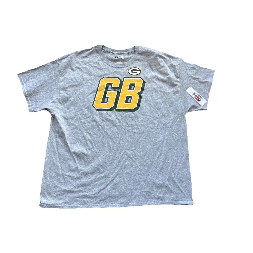 Green Bay‎ Packers T-shirt Men's Size 3XL Grey NFL Team Apparel NWT